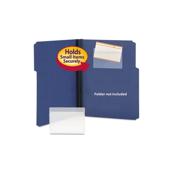 Smead Smead, Self-Adhesive Poly Pockets, Top Load, 5-5/16 X 3-5/8, Clear, 100PK 68153 - main